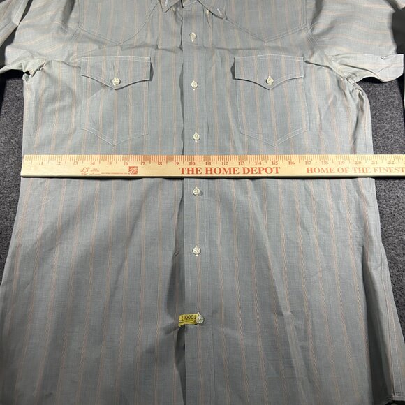 G Rolling Shirt Top Western Wear Rodeo Striped Button Up Pastel Pink Blue L READ - Picture 11 of 11